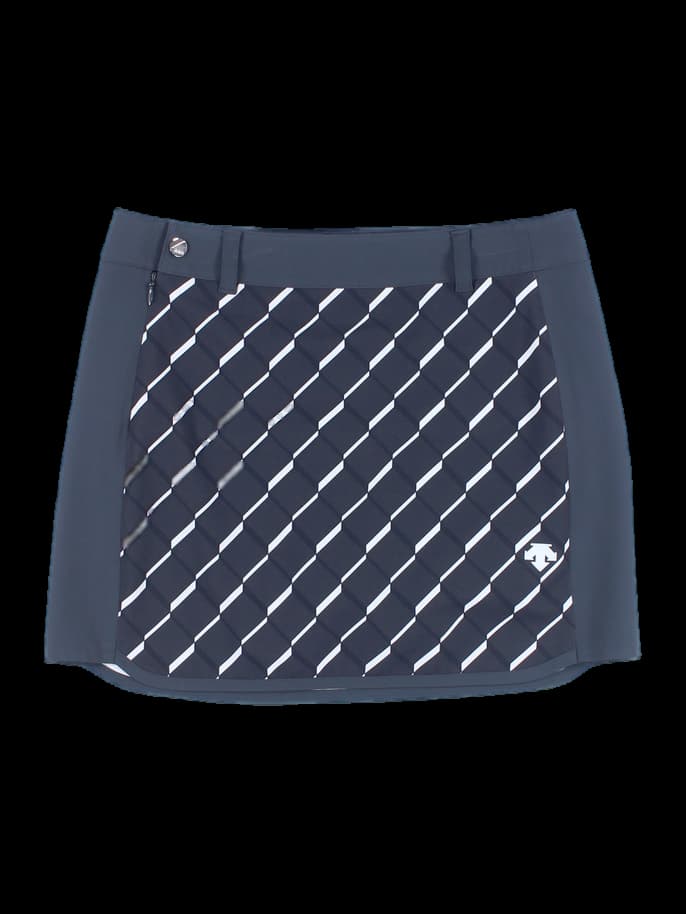 패턴 배색 스커트