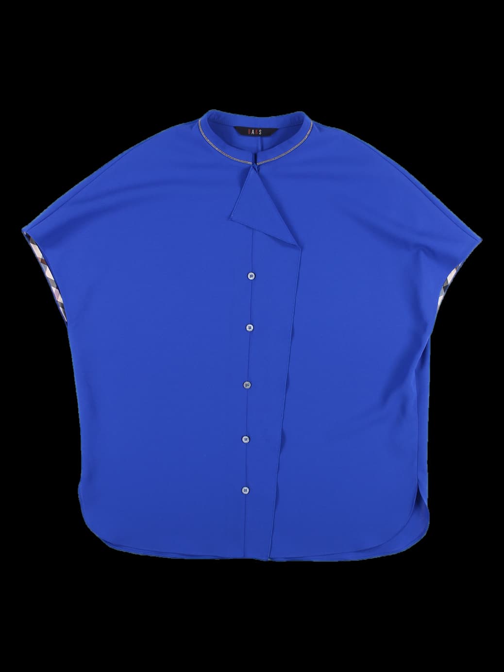 노카라 반팔 블라우스