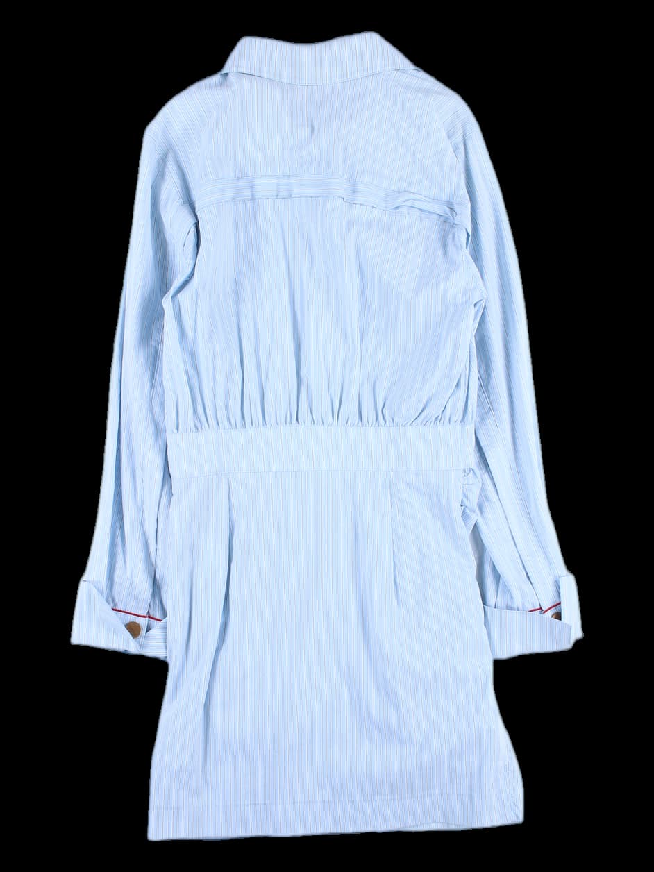 스트라이프 긴팔 원피스