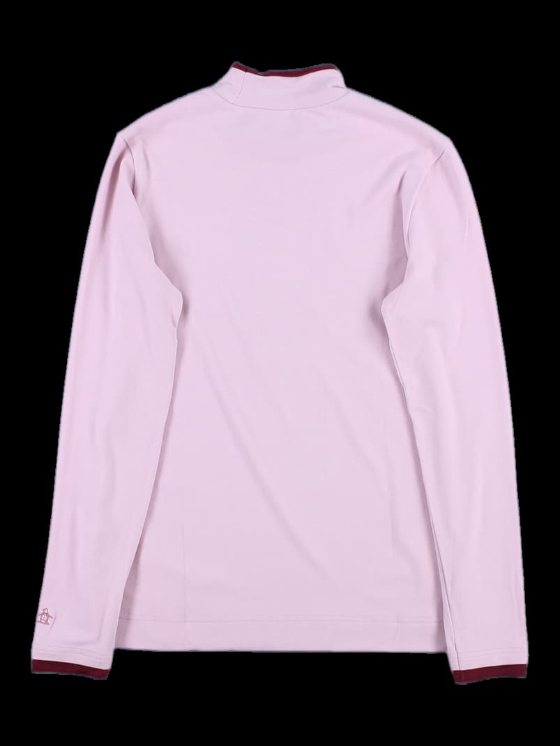 펭귄 자수 하이넥 긴소매 티셔츠