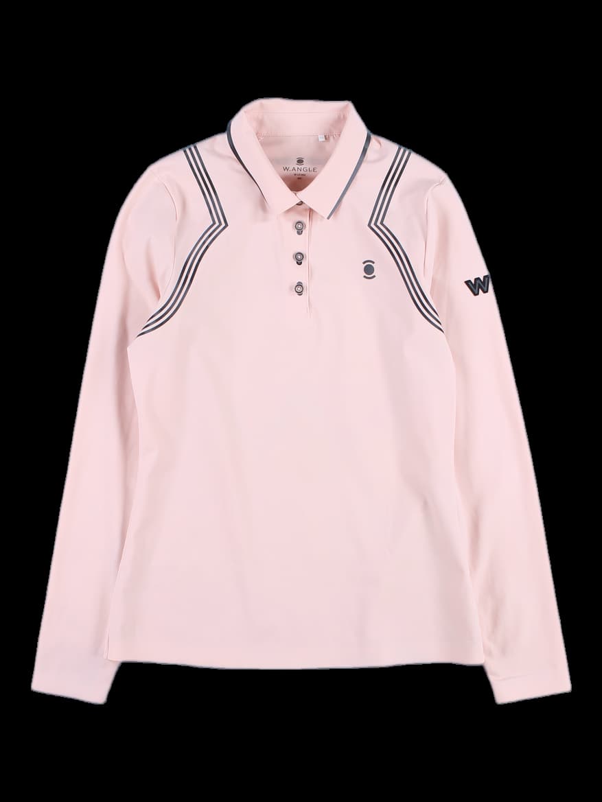 로고 긴팔 카라 티셔츠