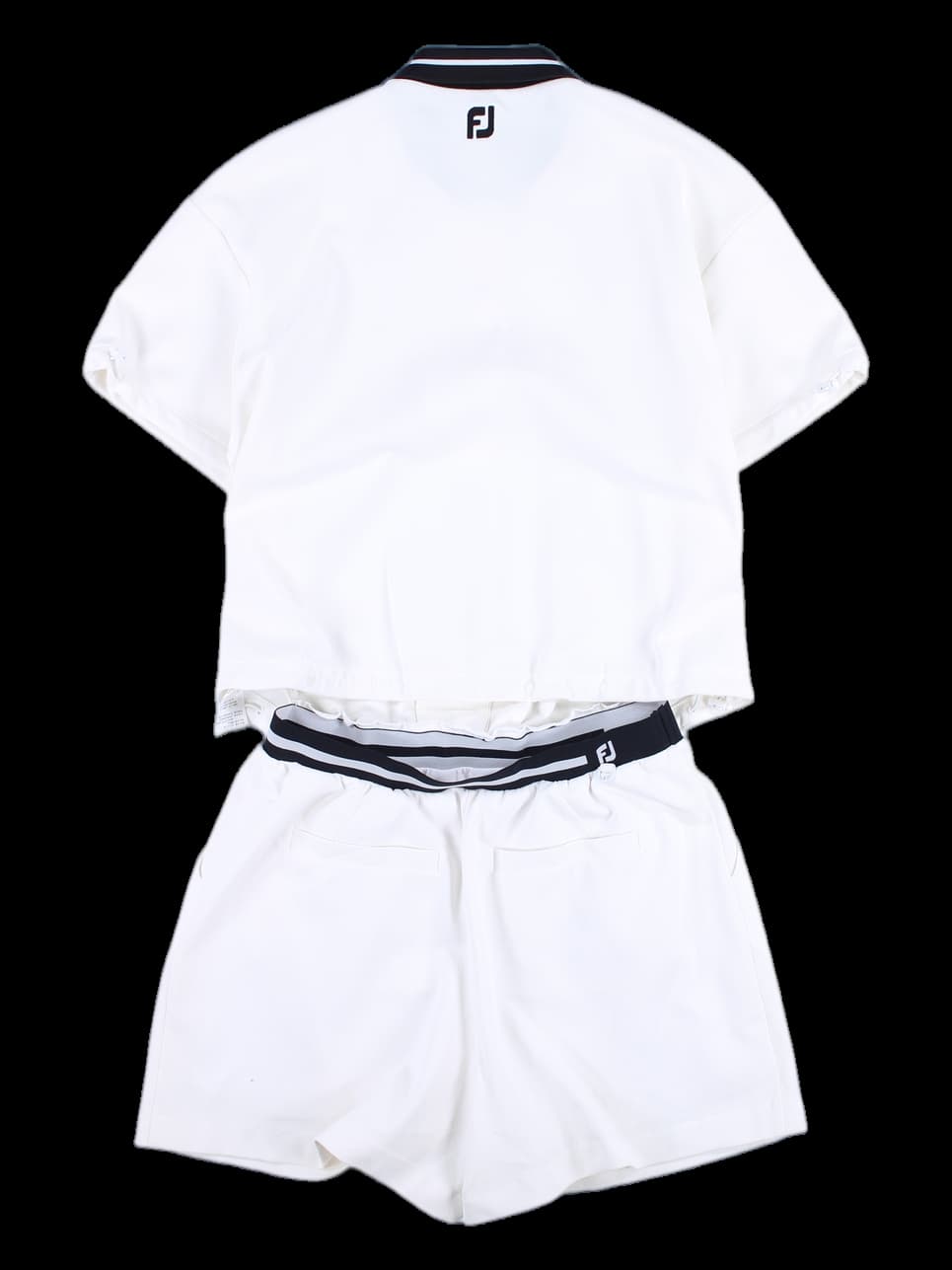 뒷 트임 카라 점프수트