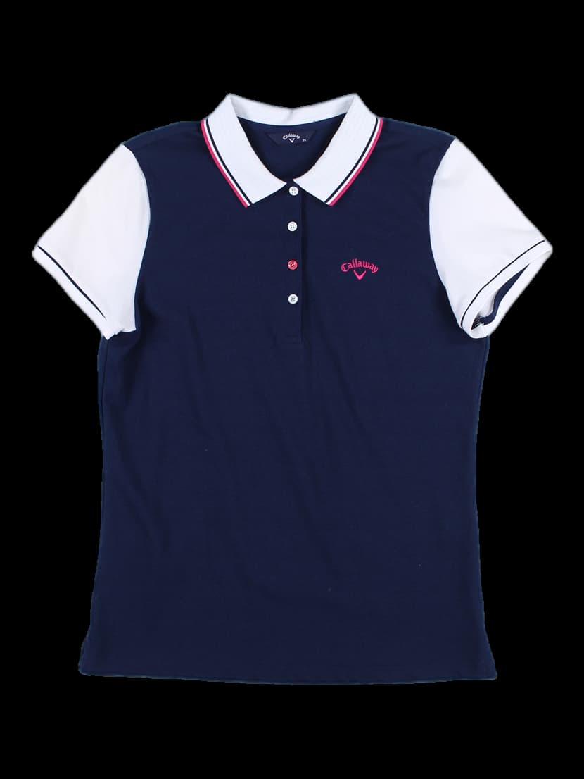 배색 반팔카라티