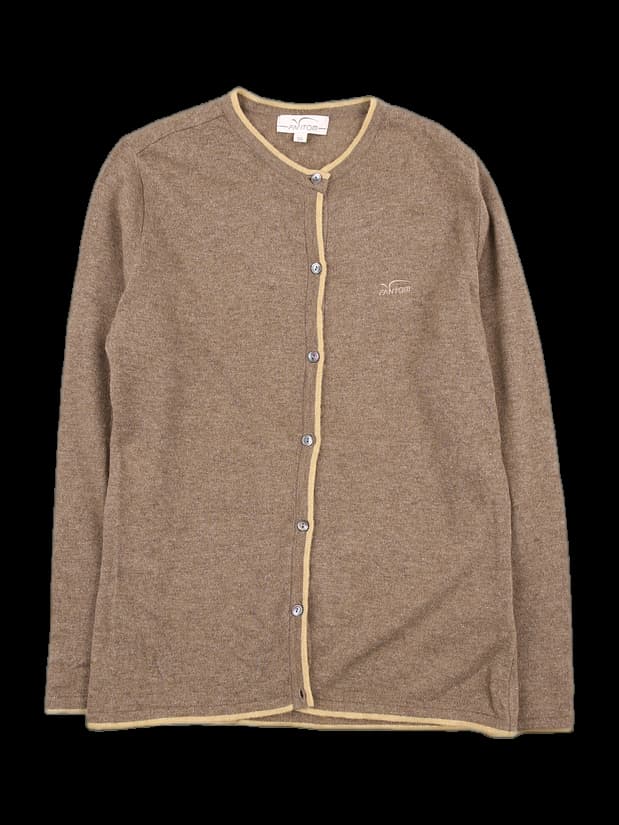 컬러 라인 포인트 니트 가디건