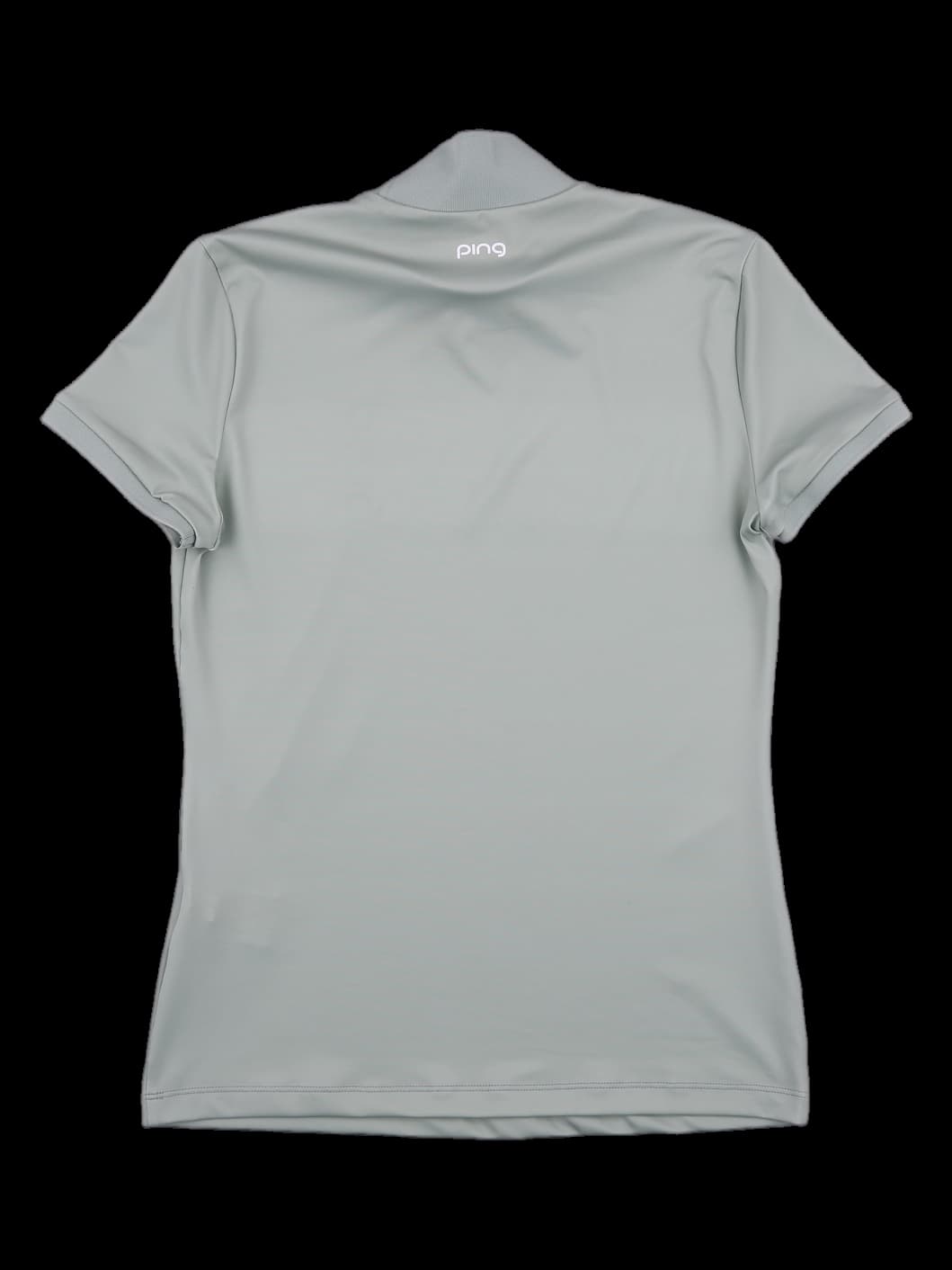 반 하이넥 배색 포인트 티셔츠