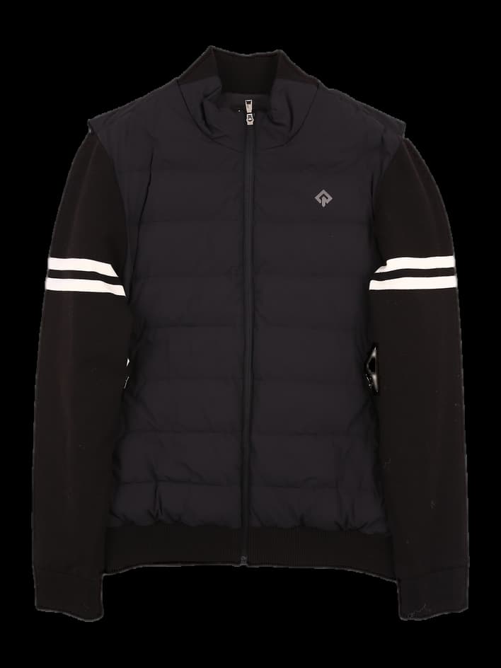 니트 소매 포인트 패딩 점퍼