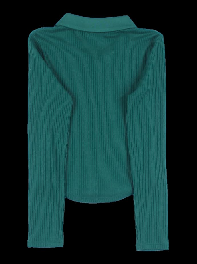 카라 니트 집업 가디건