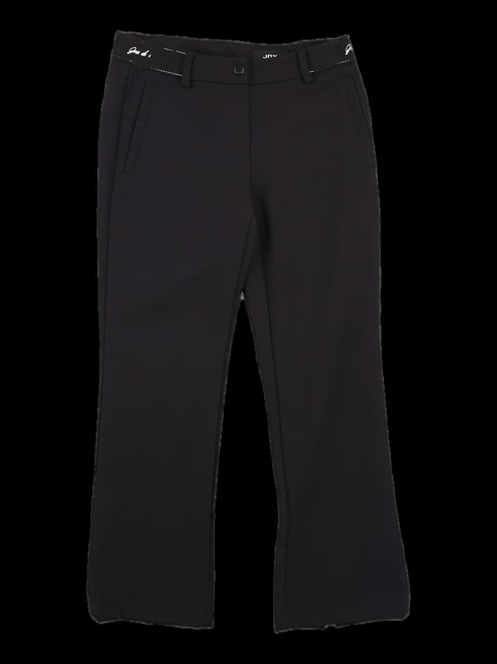 밴딩 밑단 슬릿 롱 팬츠