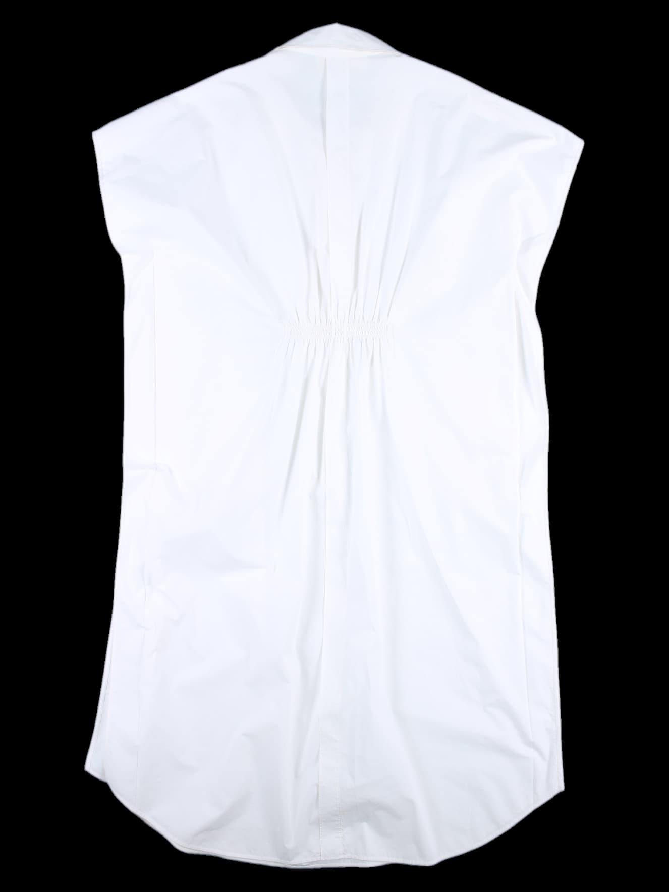 가오리핏 반팔 소매 허리 뒷밴딩 롱 셔츠 원피스