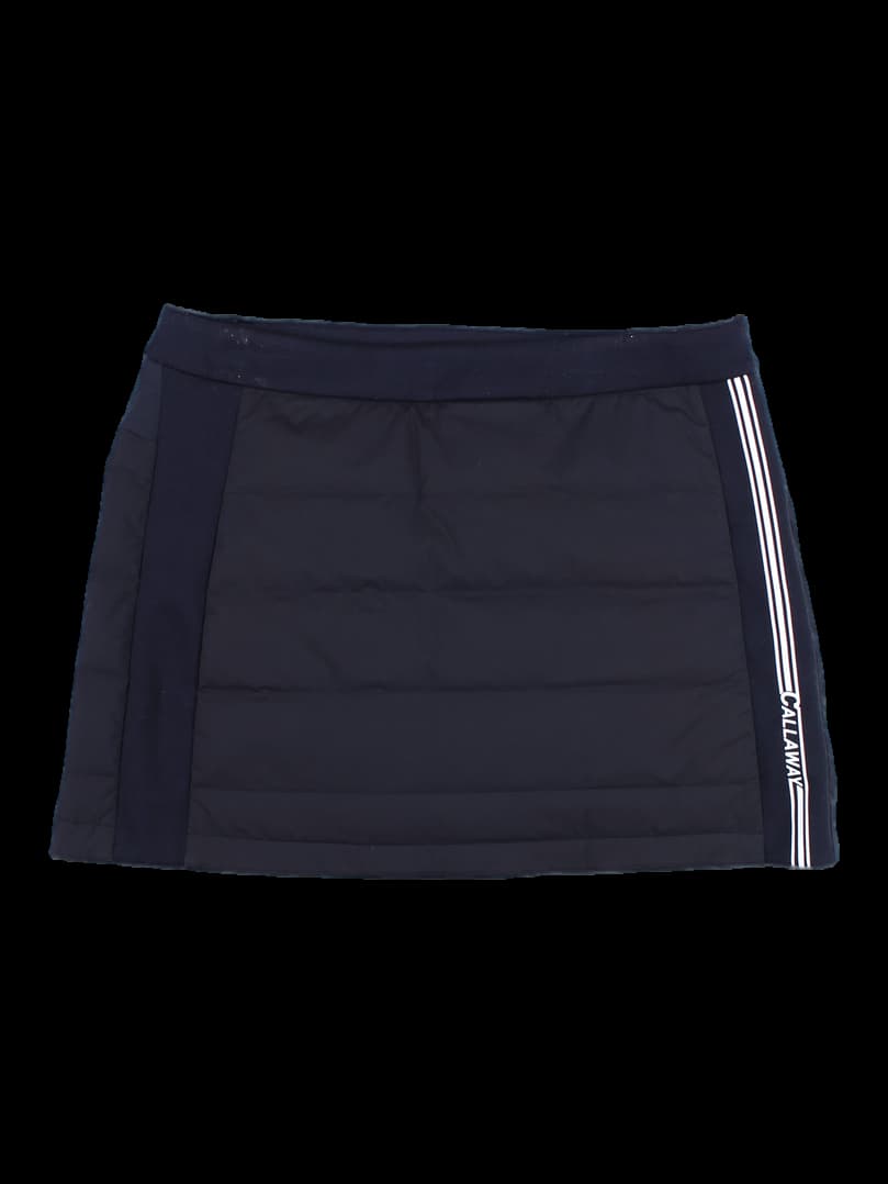 사이드 라인 패딩 스커트