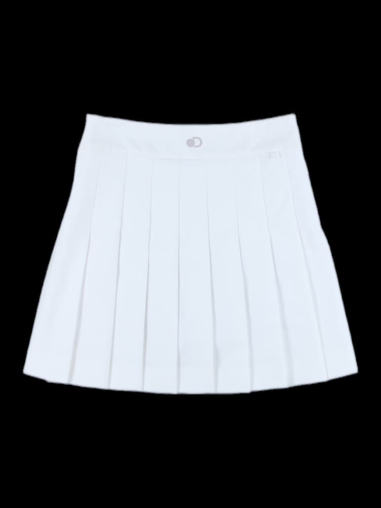 로고 플리츠 스커트