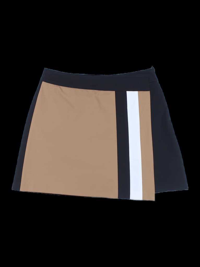 배색 라인 스커트