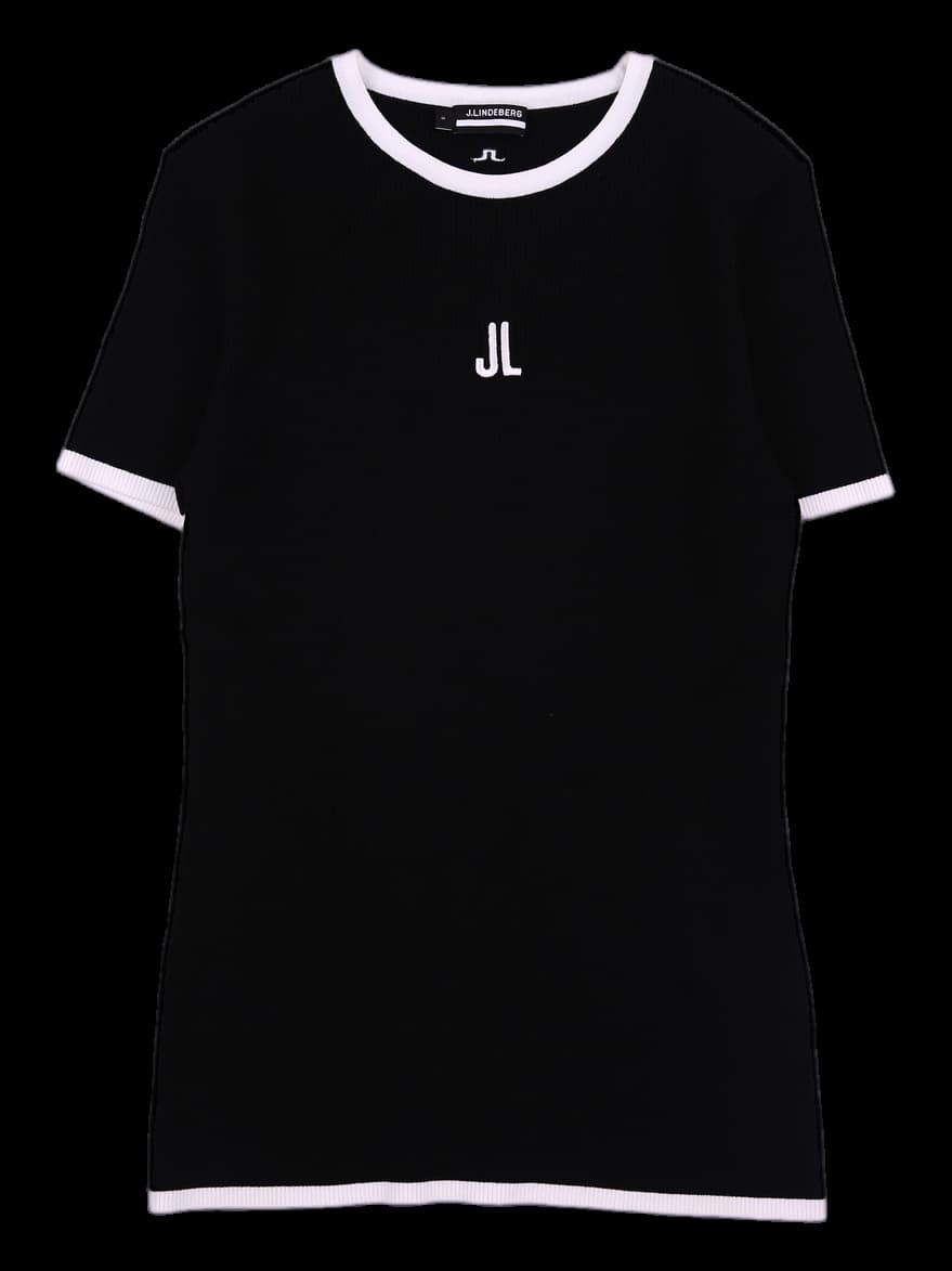 골지 반팔 니트