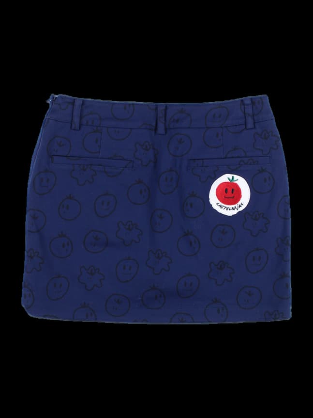 자수 패턴 스커트