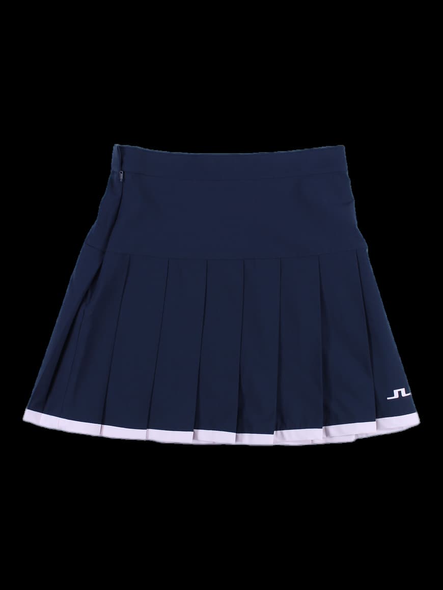 라인 포인트 플리츠 스커트