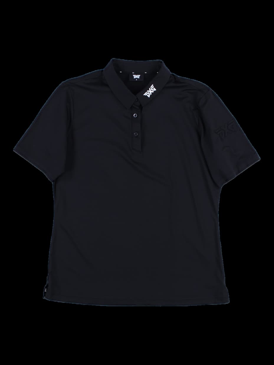 로고 반팔 카라 티셔츠