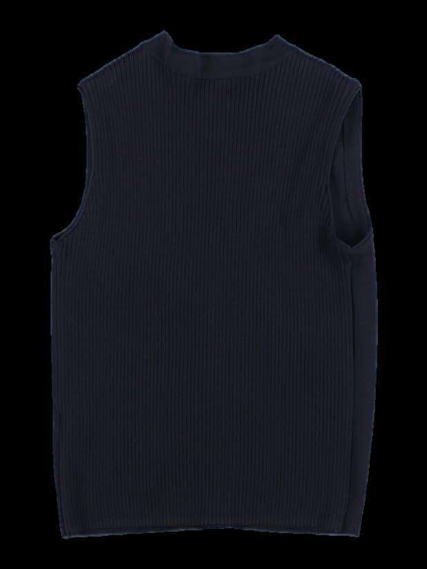 라운드 가디건 조끼