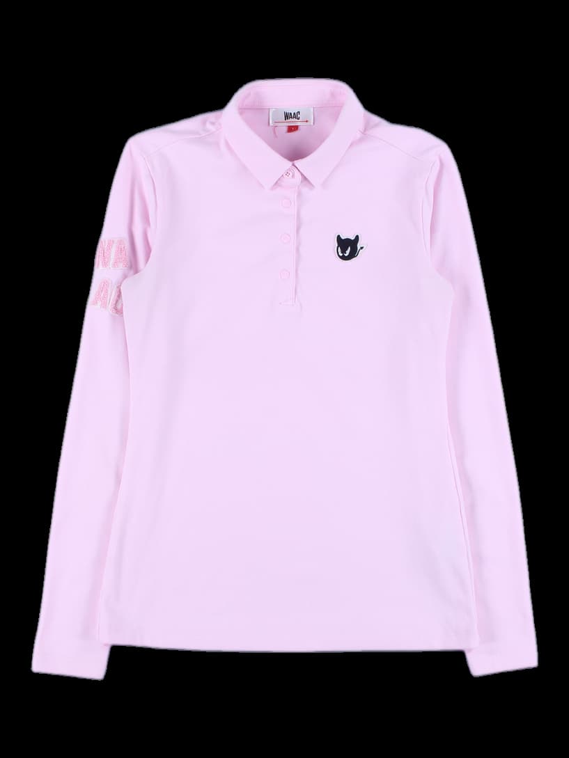 로고 골프 긴팔 카라티