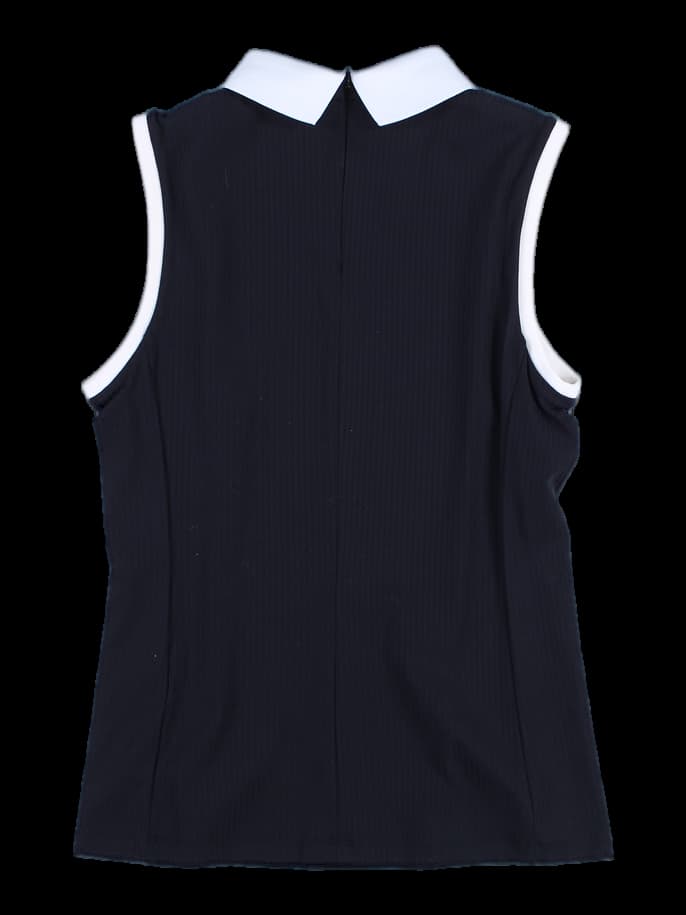 스컬 카라 민소매 티