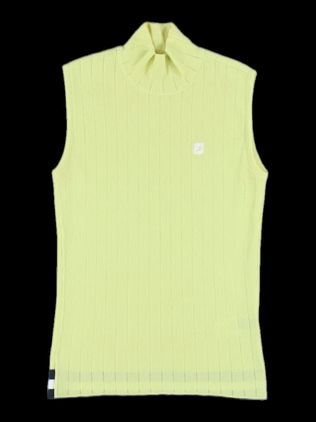 반넥 골지 니트 베스트