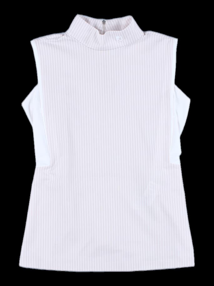 스트라이프 반목 민소매 티셔츠