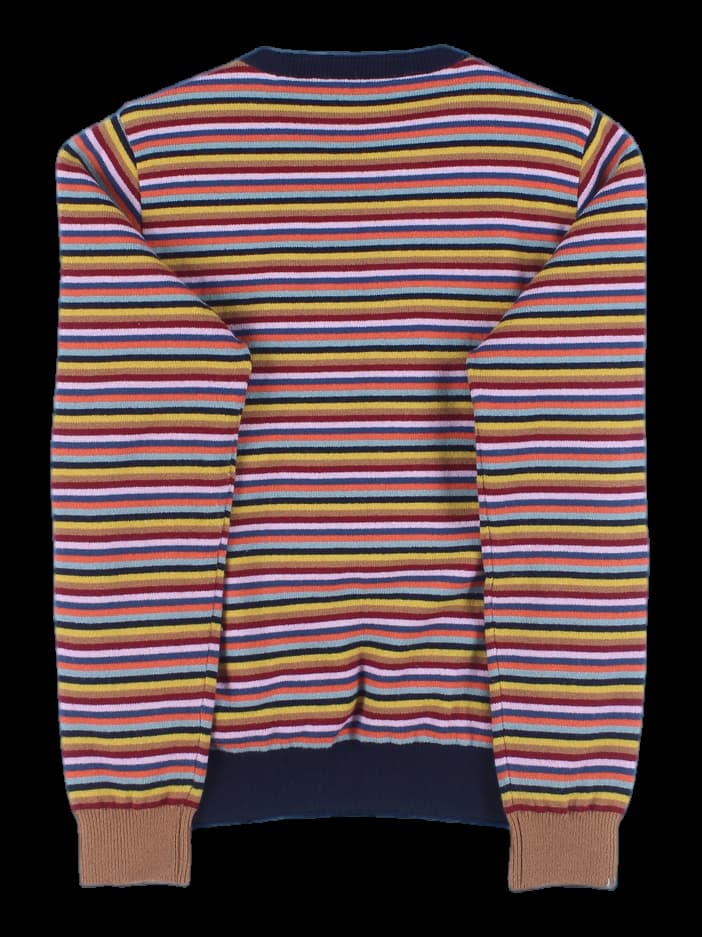 줄무니 긴팔 방풍 스웨터