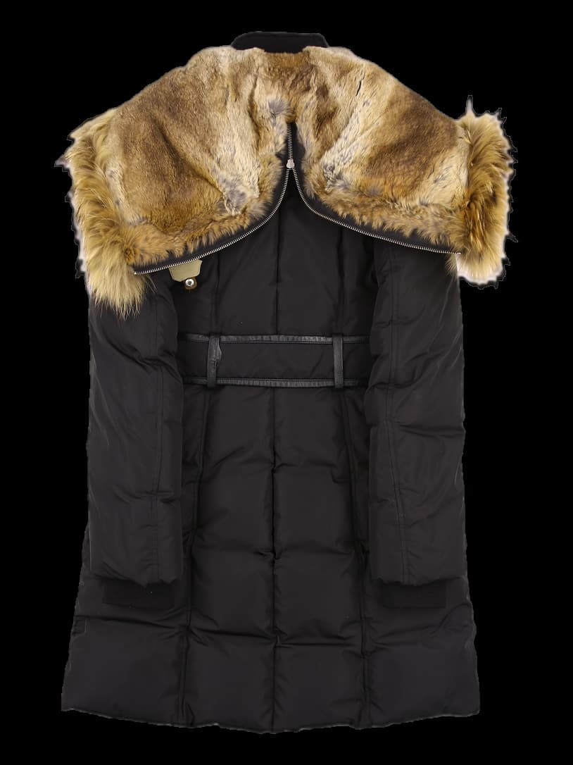 후드 퍼 하프 패딩