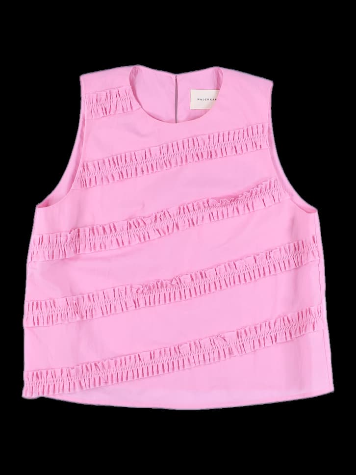 주름 장식 민소매