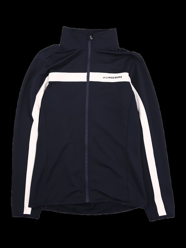 백 로고 포인트 하프넥 집업