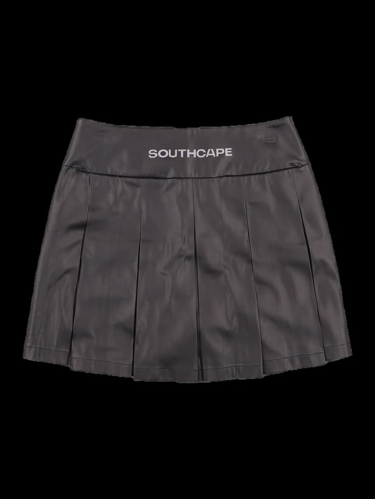 기모 레더 플리츠 미니 스커트