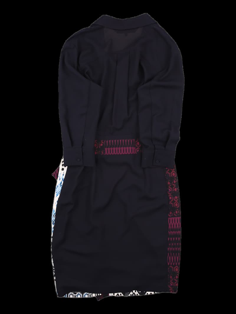 패턴 배색 원피스