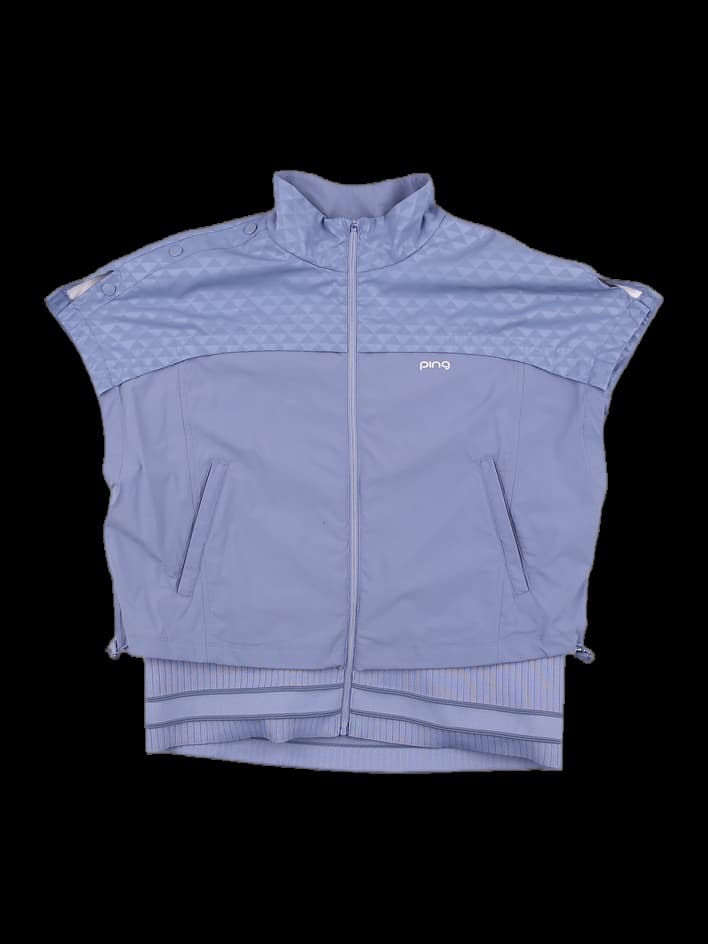 레이어드 반팔 집업 점퍼