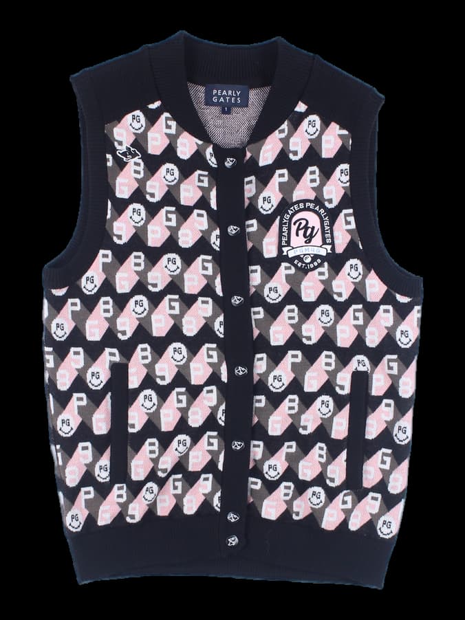 패턴 니트 베스트