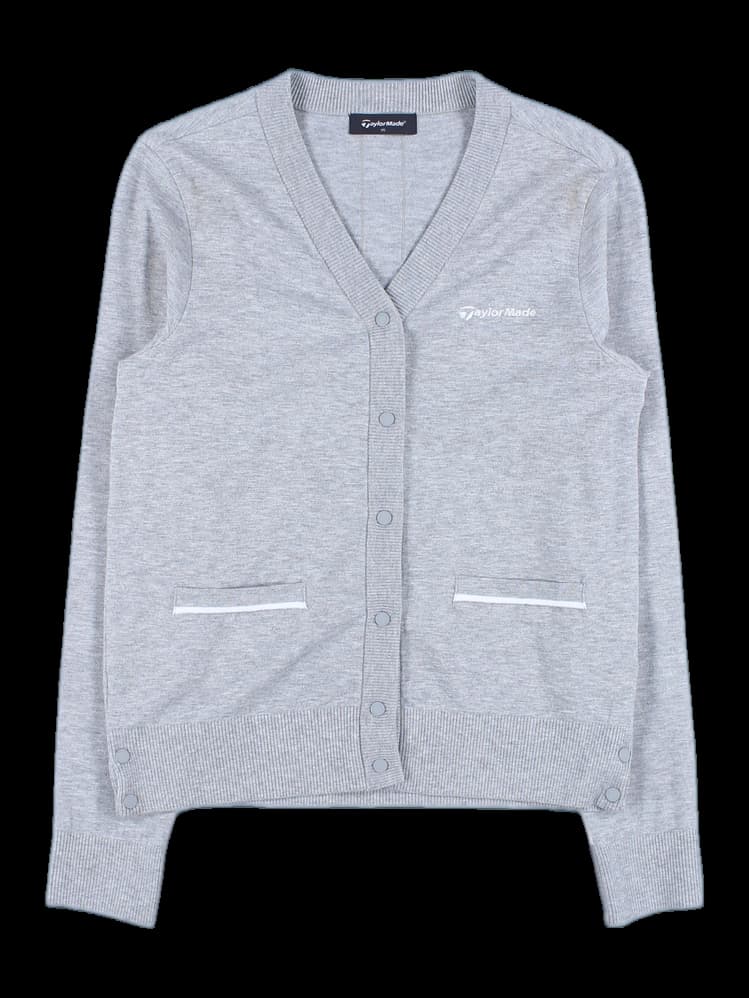 배색 긴팔 가디건