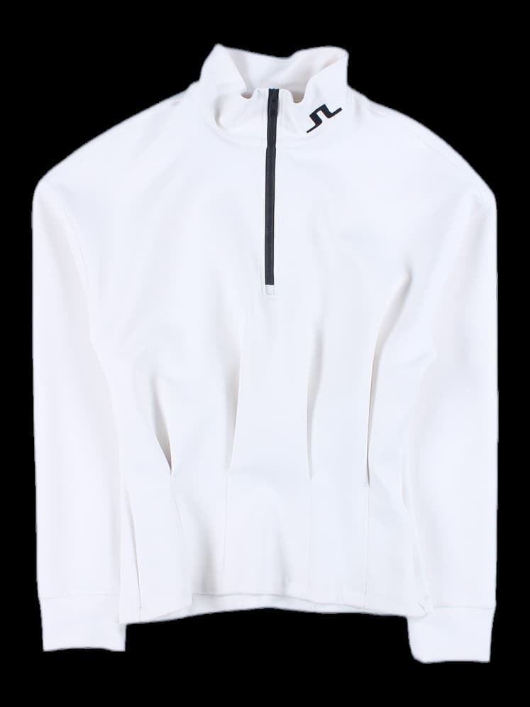 허리 슬림라인 반집업 티셔츠