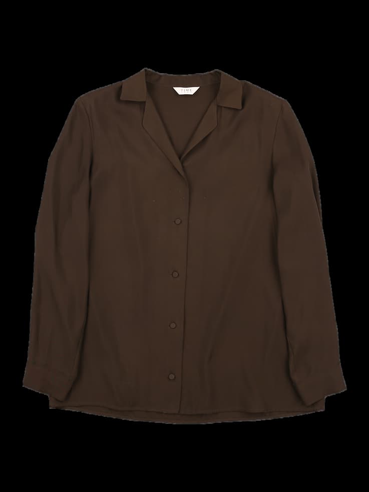 싸개단추 카라 블라우스