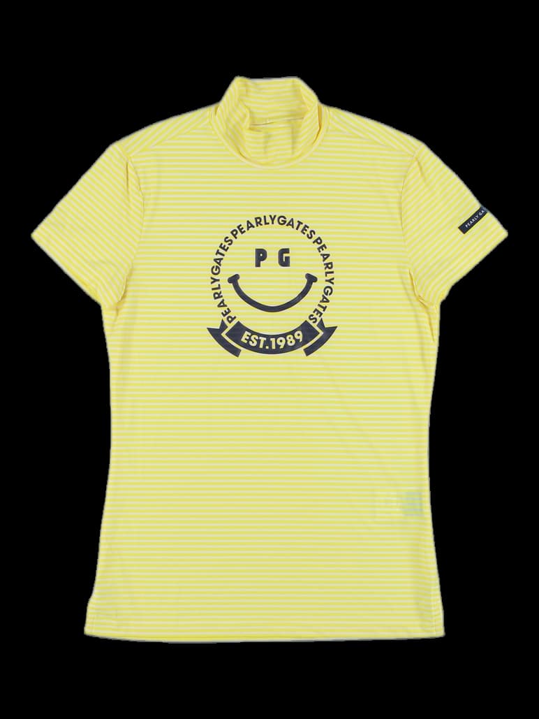 하프넥 스트라이프 반팔 티셔츠