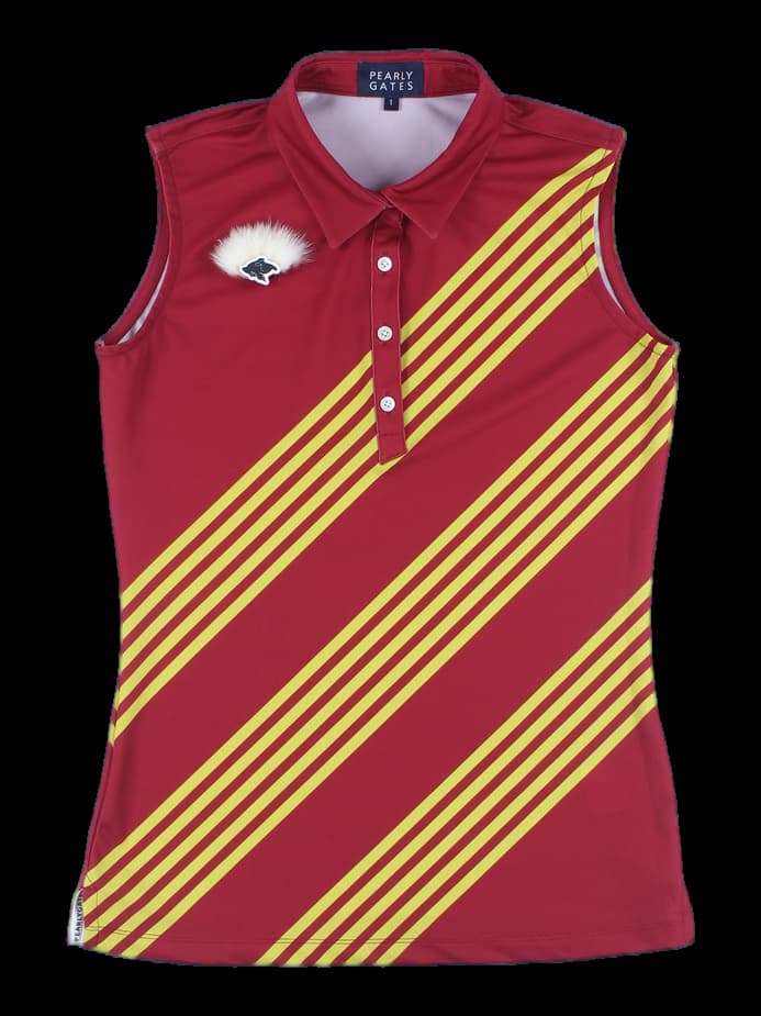 브로치 슬리브리스 티셔츠