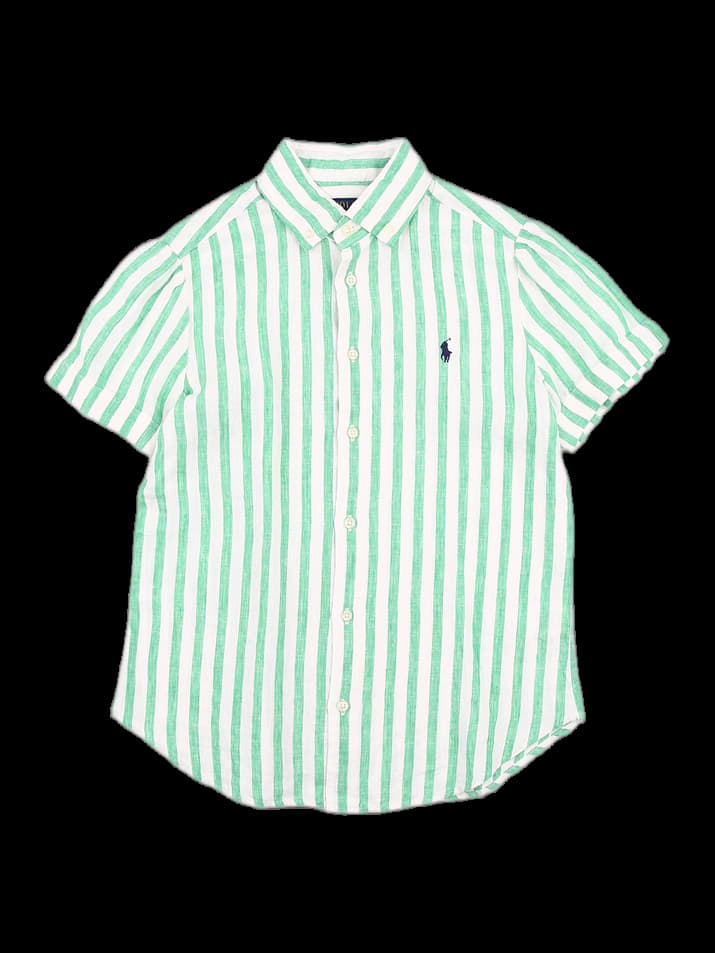 스트라이프 반팔 셔츠