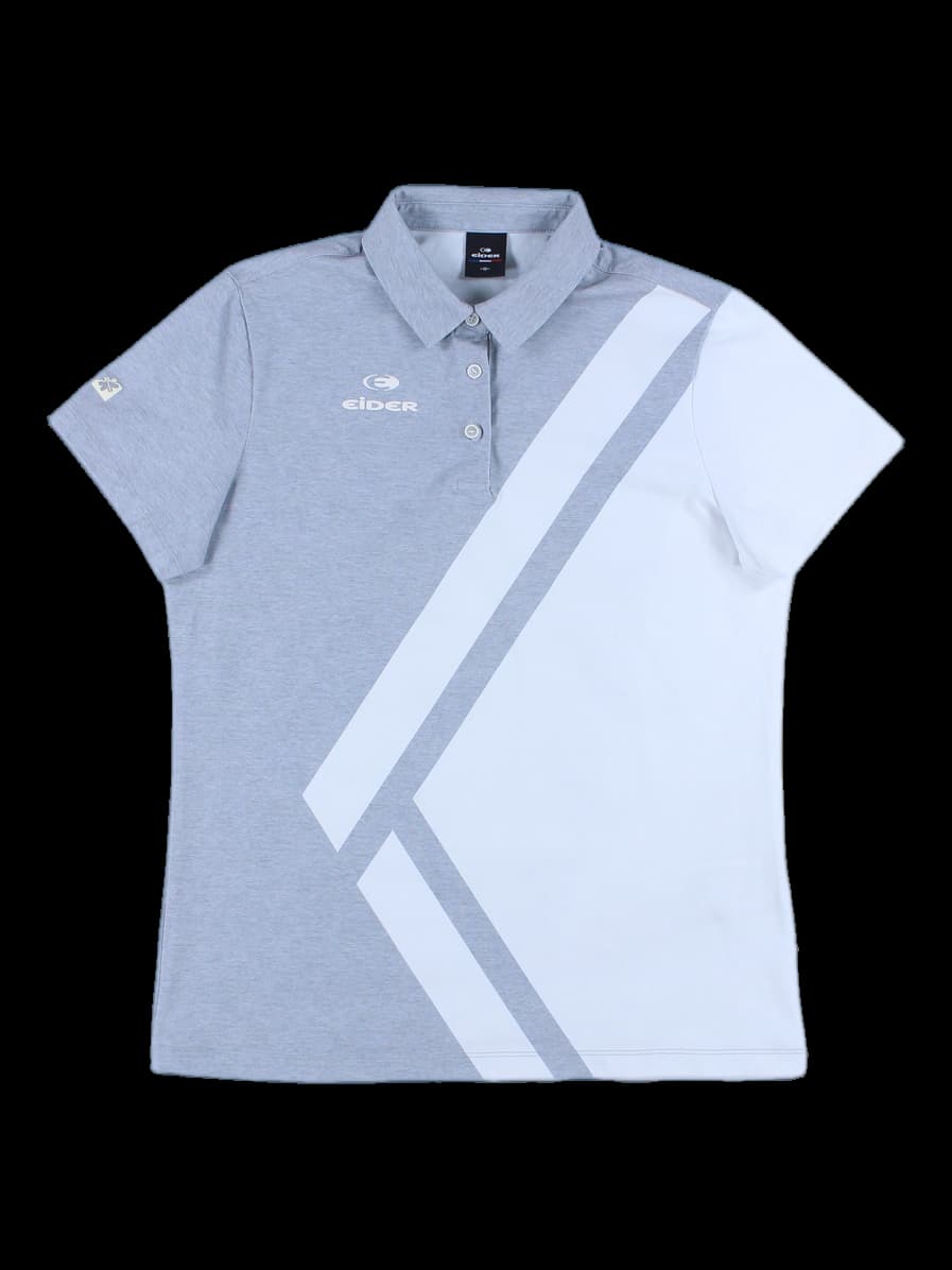 컬러 포인트 반팔 카라 티