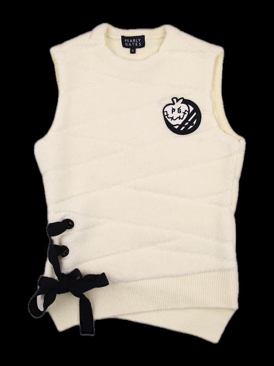 끈 장식 니트 베스트