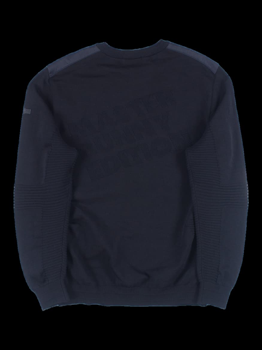 골지 포인트 니트 긴팔 티