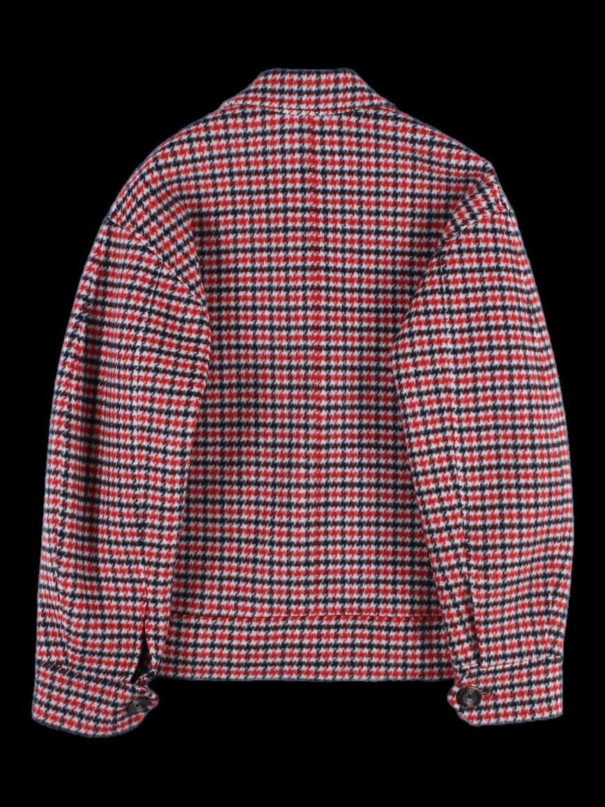 패턴 체크 자켓