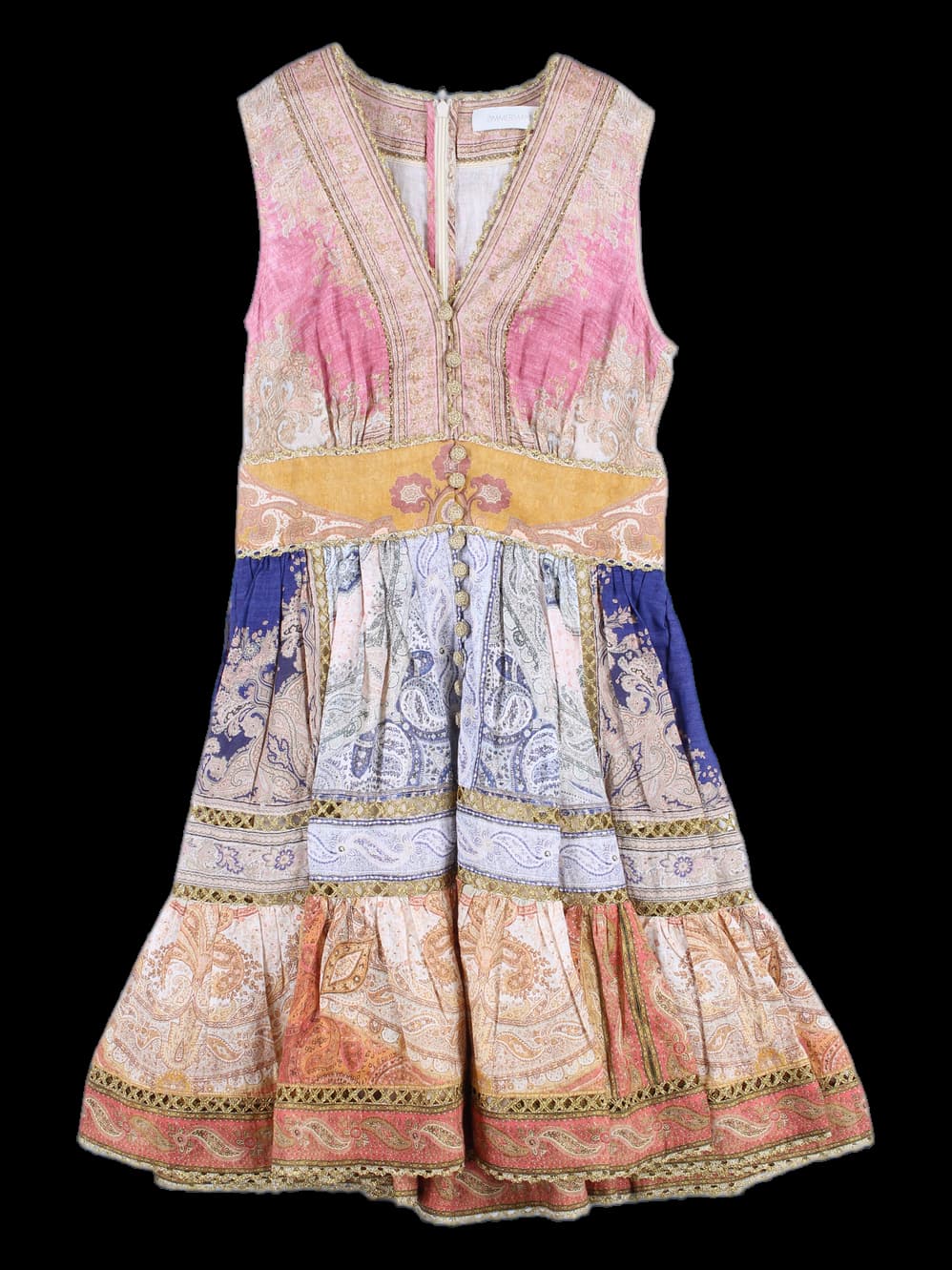 패턴 체크 원피스