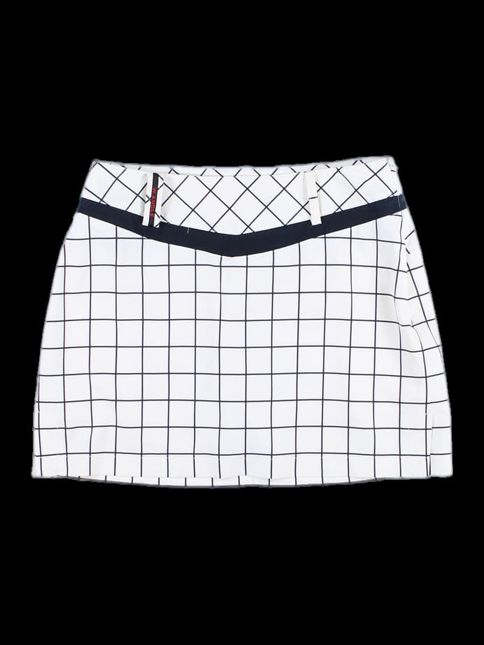 체크 미니 스커트
