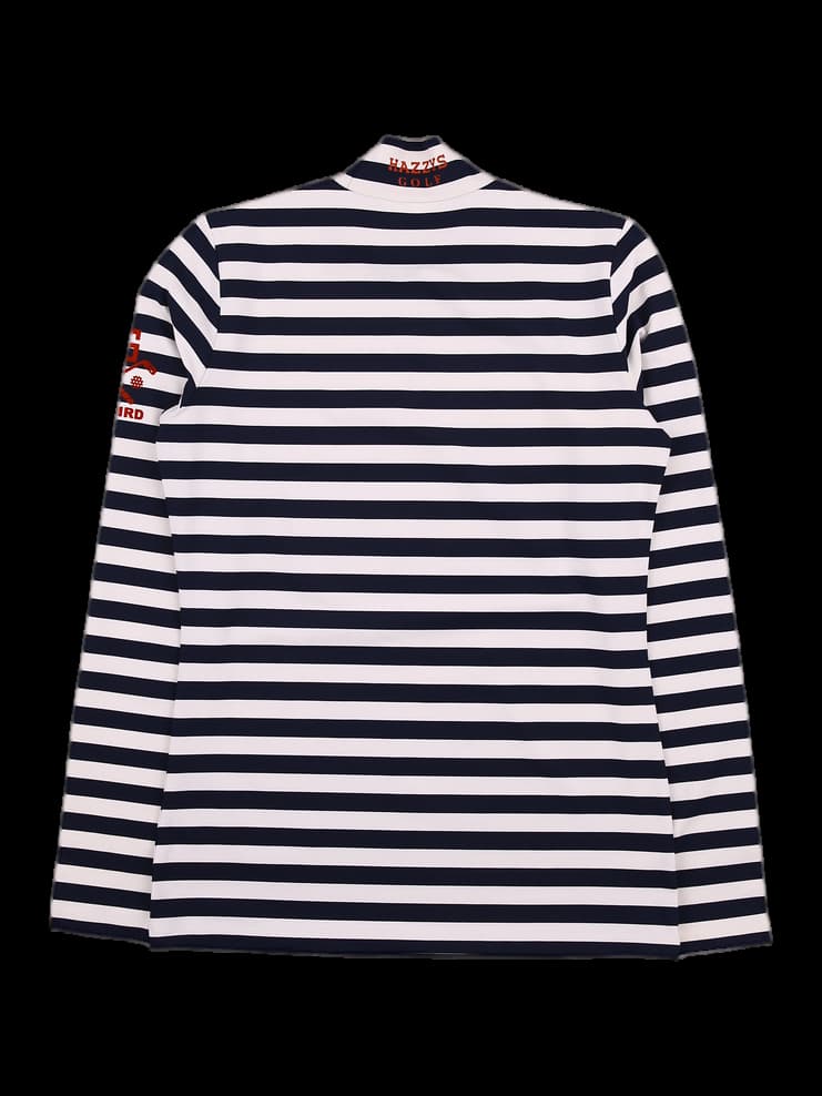 하이넥 스트라이프 티셔츠