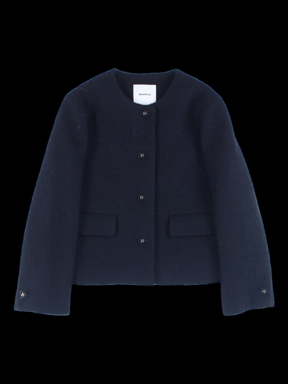 부클 노카라 자켓