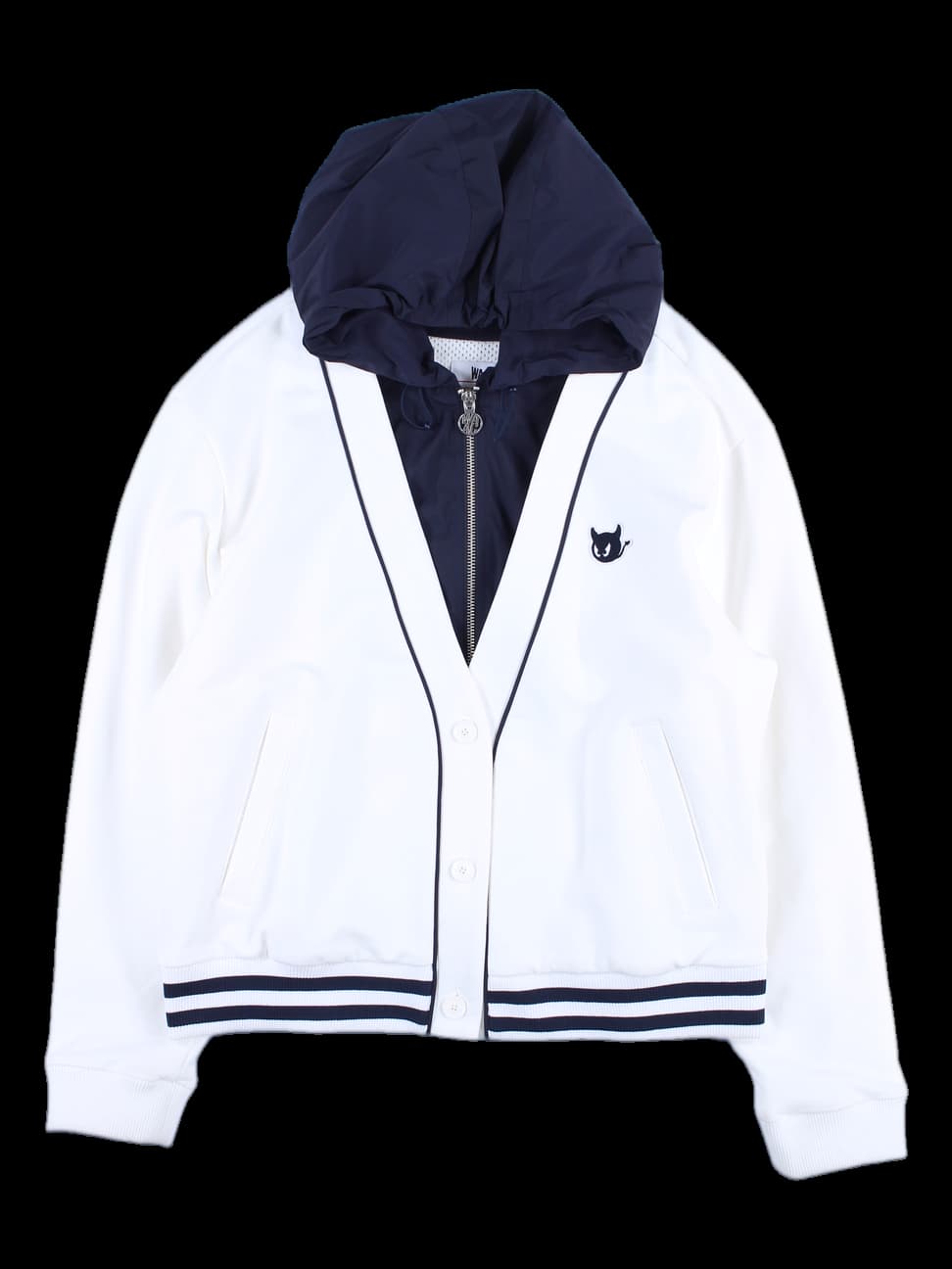 이너 매쉬 후드 점퍼