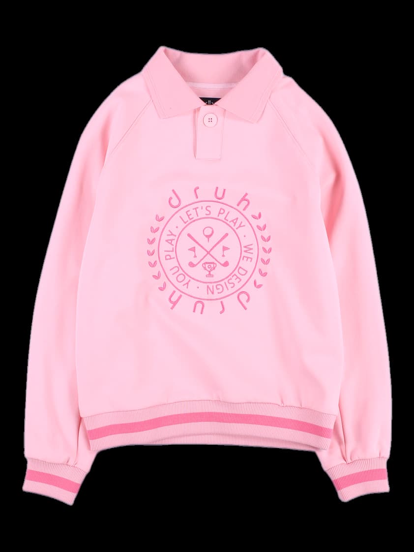 래글런 카라 긴팔 티셔츠