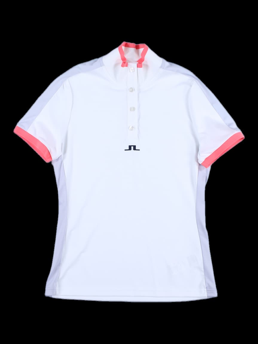 컬러 포인트 반목 반팔 카라티